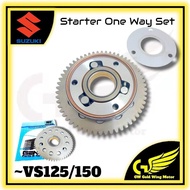 JLM SUZUKI VS125 VS150 STARTER ONE WAY WITH GEAR STARTER BEARING GEAR SET VS 125 150 MADE IN TAIWAN 