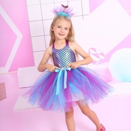 Mermaid Princess Dress Children Ariel Dress Girls Masquerade Party Dress
