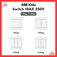 ABB KALO Switch 10AX 250V【1 Gang/2 Gang/3 Gang/4 Gang】and【1 Way/2 Way】switches available too!