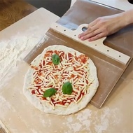 ▷Sliding Pizza Peel 45cm*20cm Rectangular Pizza Shovel Oven Turning Peel  Food-Grade PP Pizza Ba M☁