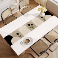 pvc防水桌垫PVC waterproof table mat茶几桌布PVC防水隔热免洗茶几桌垫简约高级感桌布免洗皮革餐桌垫amj050634.my  5.26