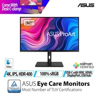 ASUS ProArt Display 32” 4K HDR Monitor (PA329CV) - UHD (3840 x 2160), IPS, 100% sRGB/Rec.709, ΔE &lt; 2, Calman Verified, USB-C Power Delivery, DisplayPort, HDMI, USB 3.1 Hub, C-clamp, Height Adjustable
