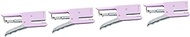 Tofficu 4pcs compact file stapler purple small office stapler the paper Binding Machine Macaron stapler heavy duty pliers tool dedicated major office supply Metal office booklet large