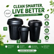 Heavy Duty Fiber Garbage Dustbin Trash Pail with Cover 70L-120L / Tong sampah Fiber / Garbage bin / 