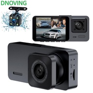 DNOVING Car DVR, HD Recording IR Night Vision Vehicle Recorder,  360° View 3 Channels Car Dashcam Dr