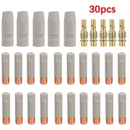 30pcs MB-15AK 15ak Torch Welding Consumables 180A MIG Torch Gas Coating Coated Nozzle Tips Holder Ne