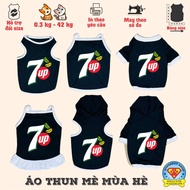 Dog and cat summer shirt - 7 UP SOFT DRINK LOGO - BLACK - Superpet Shop