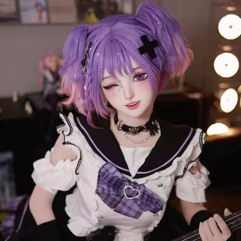 (U1)Customized Female Sweet Girl Resin Half Head/Full Head Masks Cosplay Japanese Anime Role Kigurum