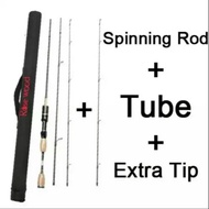 Spinpoler 1.8m Ul Fishing Rod Spinning Casting 3 Section Travel Carbon Rod