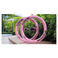 Windbreaker Rim Straight Pull Bearing Hub Folding Bicycle Wheel Set 67cm 406/451/349 Small Wheel Bik