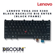 LENOVO YOGA 260 X380 BLACK BACKLITE BIG ENTER KEYBOARD (BLACK FRAME)