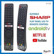 Sharp Replacement For Sharp Flat Panel Android TV Remote Control YouTube Netflix (IR-326) /Android T