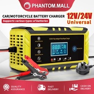 12V 24V Car Battery Charger Motorcycle Bateri Kereta Car Battery Charger Pengecas Bateri Kereta Moto