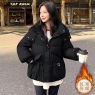 New Winter Jacket Woman Plus Size Korean Style Loose Thick Outerwear Hooded Padded Jacket P8K5