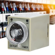 sellwell-SG AH3-3 Timer Relay Electronic Adjustable Release Timing 8 Pins 60Min 35mm Rails Voltage F