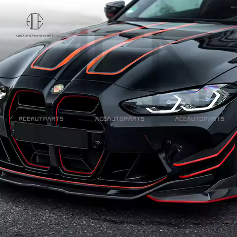 Real Carbon Fiber Bonnet For BMW M Series M3 M4 G80 G82 G83 Front Engine Hood Vent Cover Car Accesso