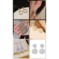 Elegant Korean Long Tassel Earrings for Women - Premium Silver Pearl Ribbon Earrings, Trendy Viral A