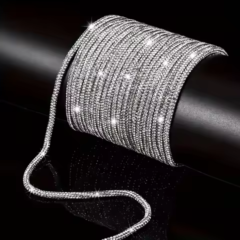 10-50 Yards Diamond Rhinestone Rope 4/6mm for DIY Handmade Crafts Clothing Accessories Shoes Bags We