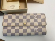 LV 白色格仔長銀包 Louis Vuitton long wallet