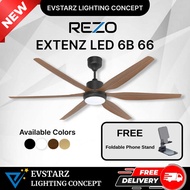 REZO EXTENZ LED 6B 66 inches DC Motor Ceiling Fan with Remote Control