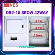 READY STOCK NES OR2-15 (3ROW 42way =15WAY+15WAY+12WAY) METAL CLAD DISTRIBUTION ENCLOSE DB BOARD/DB K