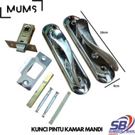 KUNCI HANDLE PINTU KAMAR MANDI TOILET WC ALUMINIUM KUNCI KNOB PUTAR