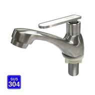 AT-555555SS 304 STAINLESS STEEL BASIN TAP BATHROOM FAUCET WATER PILLAR WATER TAP