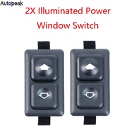 HOTsales 2Pcs 5Pin Illuminated Power Window Switch Button Black For BMW E23 E24 E28 E30 L6 M5 316 31
