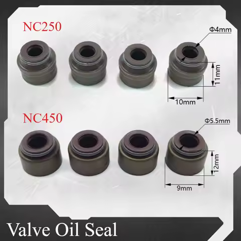 4pcs/Set Motorcycle Valve Oil Seal For ZONGSHEN ZS177MM ZS194MQ-2 Engine NC250 NC450 KAYO T6 BSE J5 