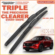 🚗MAZDA CX-8 SAMURAI WIPER🪒 SAMURAI Wiper Mazda CX-8 CX8 2017 - Above Silicone Wiper Water Repelling