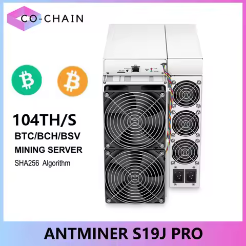 Antminer S19j Pro 104TH/s 3068W Asic Bitcoin Miner SHA-256 Antminer BTC Miner Antminer s19jpro BTC M