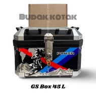 BK 45L Motor box GS Top Box Motorcycle Box Storage Extra Big Top Box Extra Trunk Sandar Belakang Motor Box Besar