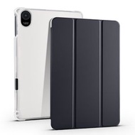 全城熱賣 - 適用於Honor Pad 8 三折透明TPU+PU皮套智能平板殼（黑色）