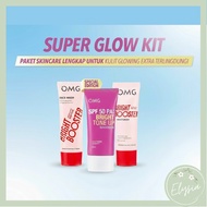 OMG BUNDLING SUPER GLOW KIT PROTECTION | OMG Face Wash + OMG Moisturizer + OMG Sunscreen PACKAGE Ski