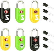SURE LOCK TSA Compatible Travel Luggage Key Locks, Alloy Body with Steel Shackle, Keyed Lock