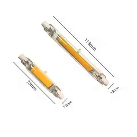 Super Bright LED Spotlight Bulb R7S COB Glass Tube Light Dimmable Led 110V 220V AC 118mm 30W 78mm 20