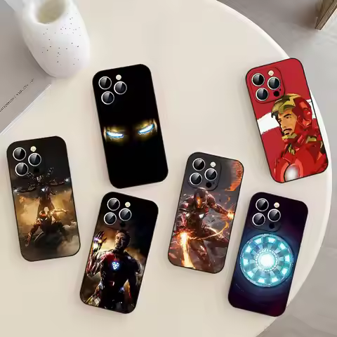 Cool I-iron M-man Phone Case Black That Fits For IPhone 17,16,15,11,13,14 Pro Max,Plus,X,Xr,Xs Max,1