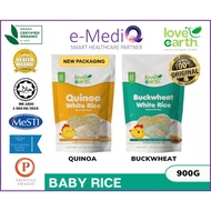 Love Earth Organic Baby Rice (Quinoa Millet Baby Rice Mix) / Baby Rice Buckwheat 900g (Exp: Jul/2026