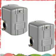 2Pc Pessure Switch for Well Pump, 30-50Psi Water Pressure Switch, 1/4In Female NPT Water Pump Pressure Control Switch Grey erin7