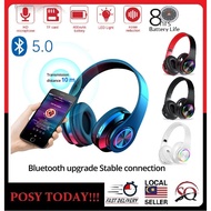 LOCAL B39 Wireless Headset Bluetooth 5.0 Colorful LED Bass Stereo Wireless Headphones Ove-Ear Headph