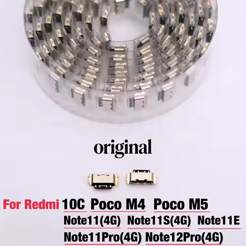 10-20Pcs/Lot original For Xiaomi Redmi 10C Note 11 11S 11E 12 Pro 4G USB Charging Port Connector Cha