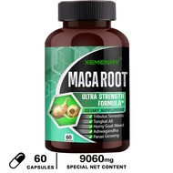 Maca Root Capsules with Tribulus Tongkat Ali and Ginseng Naturally Increases Energy and Strength Good Sleep and Immune Support
