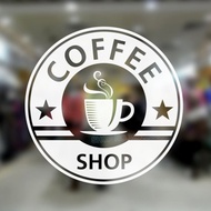 Coffee Wall Stickers Cafe Decoration Coffee Cup Shop Wall Sticker Cup Pattern Sign For Coffee Shop C