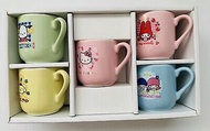 Sanrio &amp; Hello Kitty Character Mini Porcelain Mug Set! RARE 1999