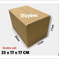 Cardboard box size 25x17x17 cm DOUBLE WALL POLOS