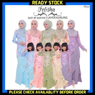 BAJU KURUNG LAYER FELISHA 4521 SEDONDON KIDS PLUS SIZE TUNANG DINNER BABY BLUE PEACH NUDE LILAC SAGE
