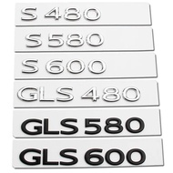 Car Trunk Letters Logo Chrome Badge Emblem Metal Decals Sticker For Benz Maybach S480 S580 S600 S680