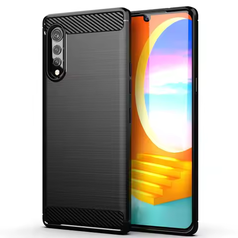 Carbon Fiber Case For LG K61 Velvet Shell Fundas Case