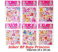 1 Lusin ( 12 pcs ) Stiker BP Anak Perempuan 10x10 cm Bongkar Pasang Baju Mainan Sticker Anak Cewe Be