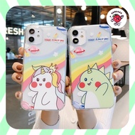 New! Unicorn rainbow printing anticrack case oppo a3 nfc a3x a60 a95 5g reno 5z a15 a31 a1k a54 a5s 